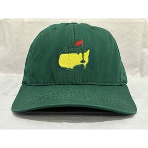 Masters Authentic Hat Vintage American Needle Leather Strap Back Augusta Green